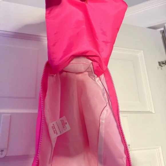 Bold & Bright Solid Hot Pink Zipper Versatile Backpack with Zipper Pocket - Picture 4 of 6